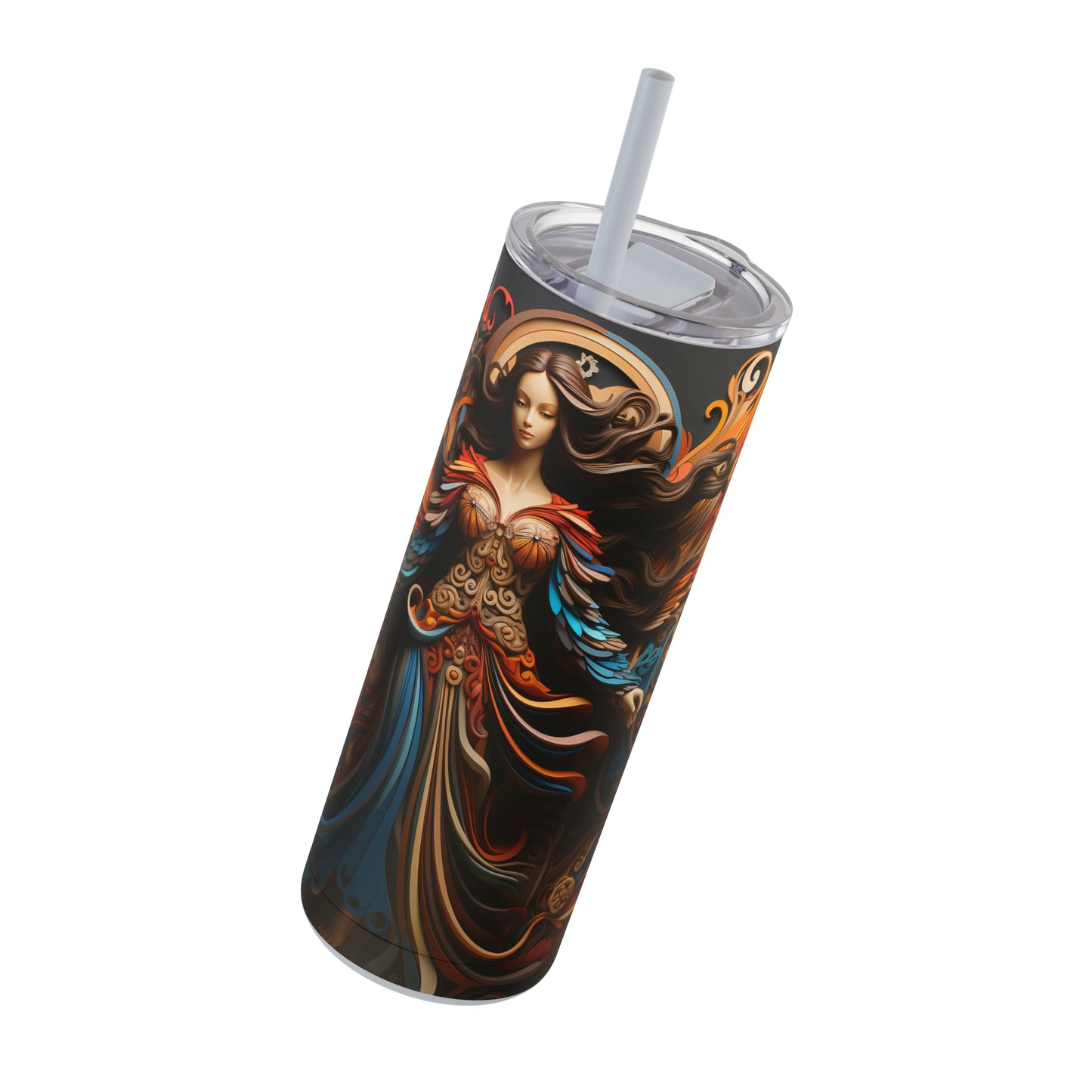 Christmas Angel Skinny Matte Tumbler, 20oz