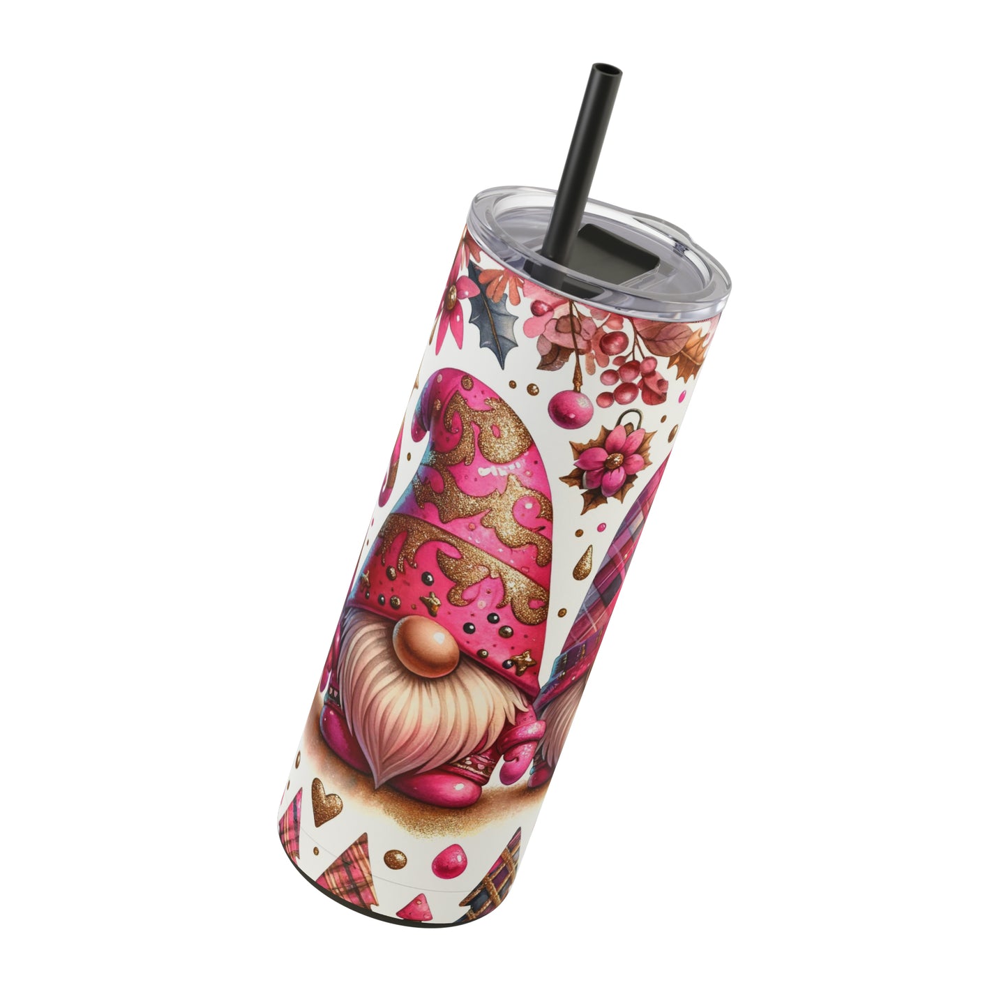 Christmas Gnomes Skinny Matte Tumbler, 20oz