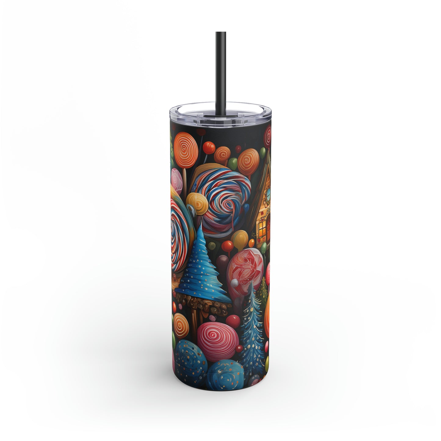 Christmas Candy Skinny Matte Tumbler, 20oz