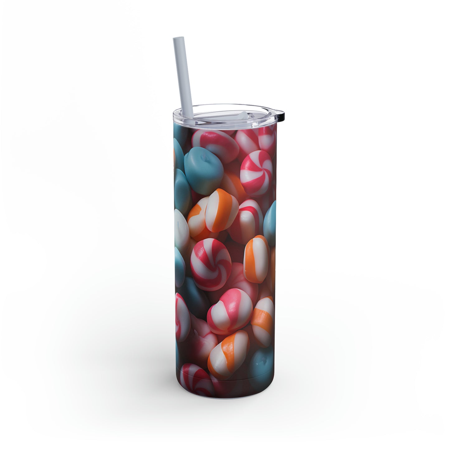 Christmas Candy Skinny Matte Tumbler, 20oz