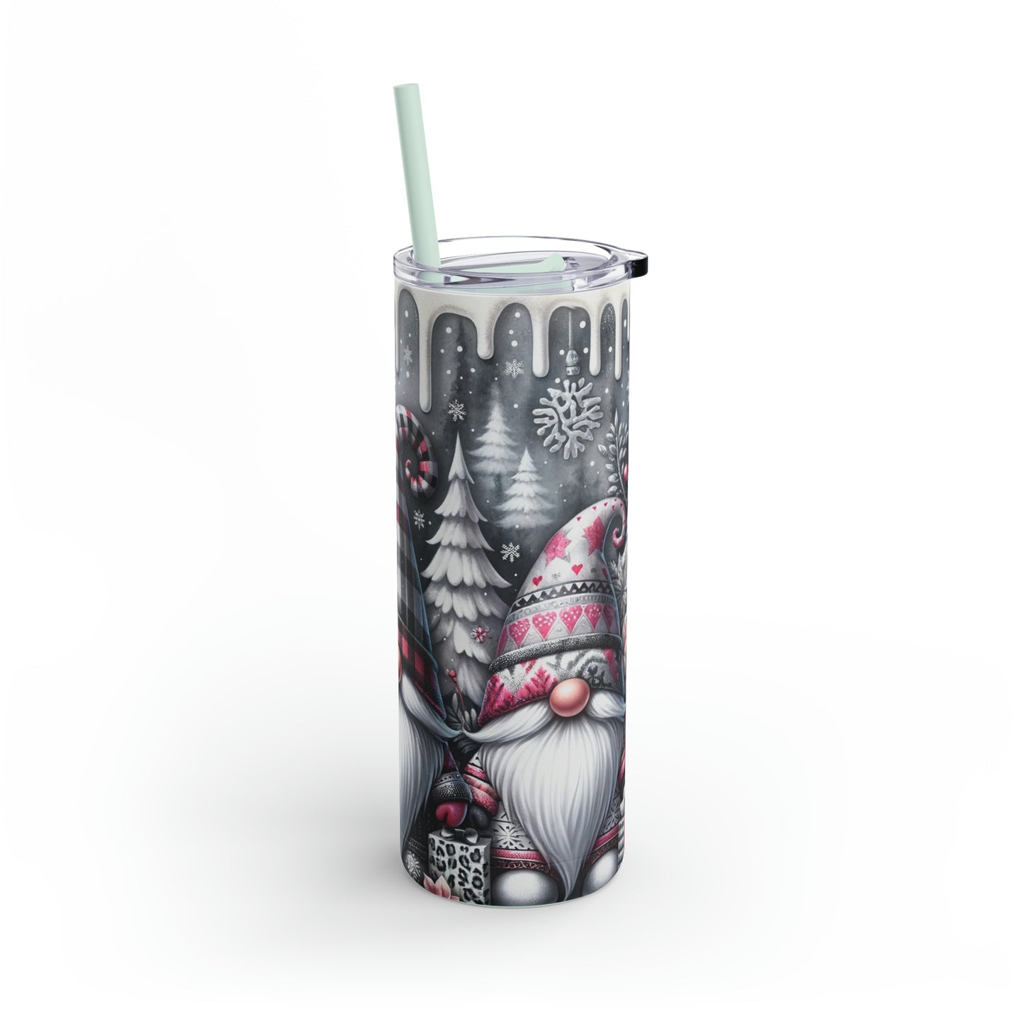 Christmas Gnomes Skinny Matte Tumbler, 20oz