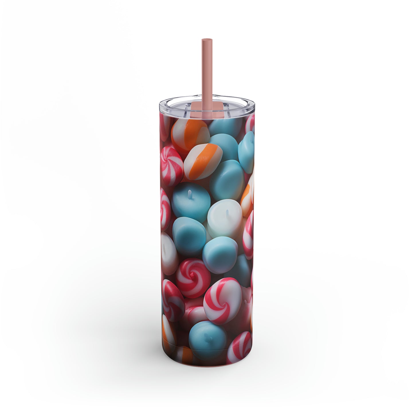 Christmas Candy Skinny Matte Tumbler, 20oz