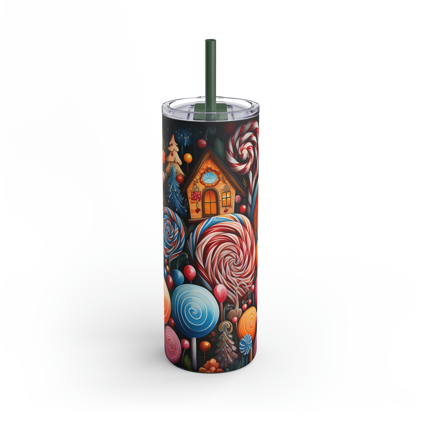 Christmas Candy Skinny Matte Tumbler, 20oz