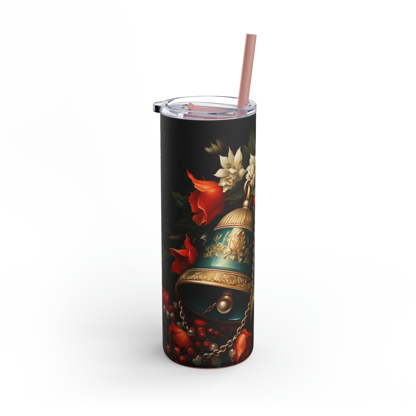 Christmas Bells Skinny Matte Tumbler, 20oz