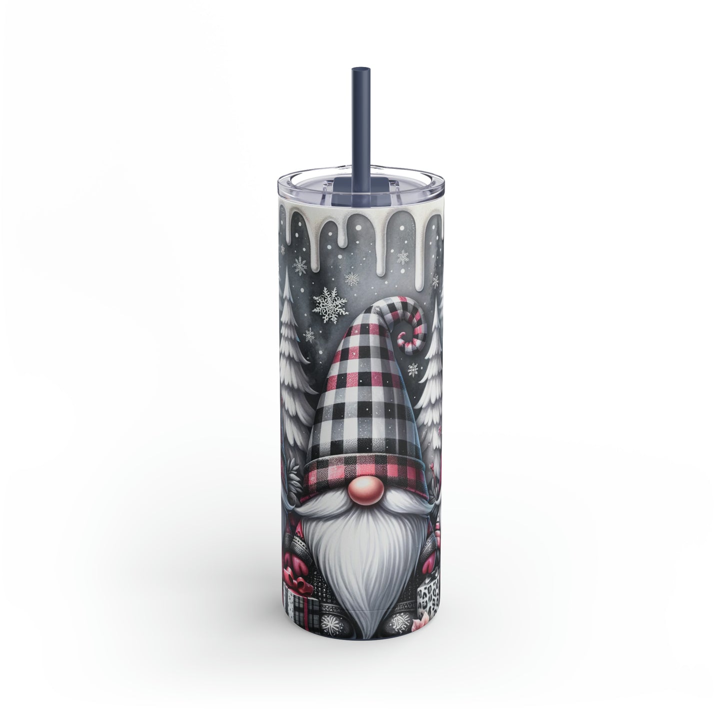 Christmas Gnomes Skinny Matte Tumbler, 20oz