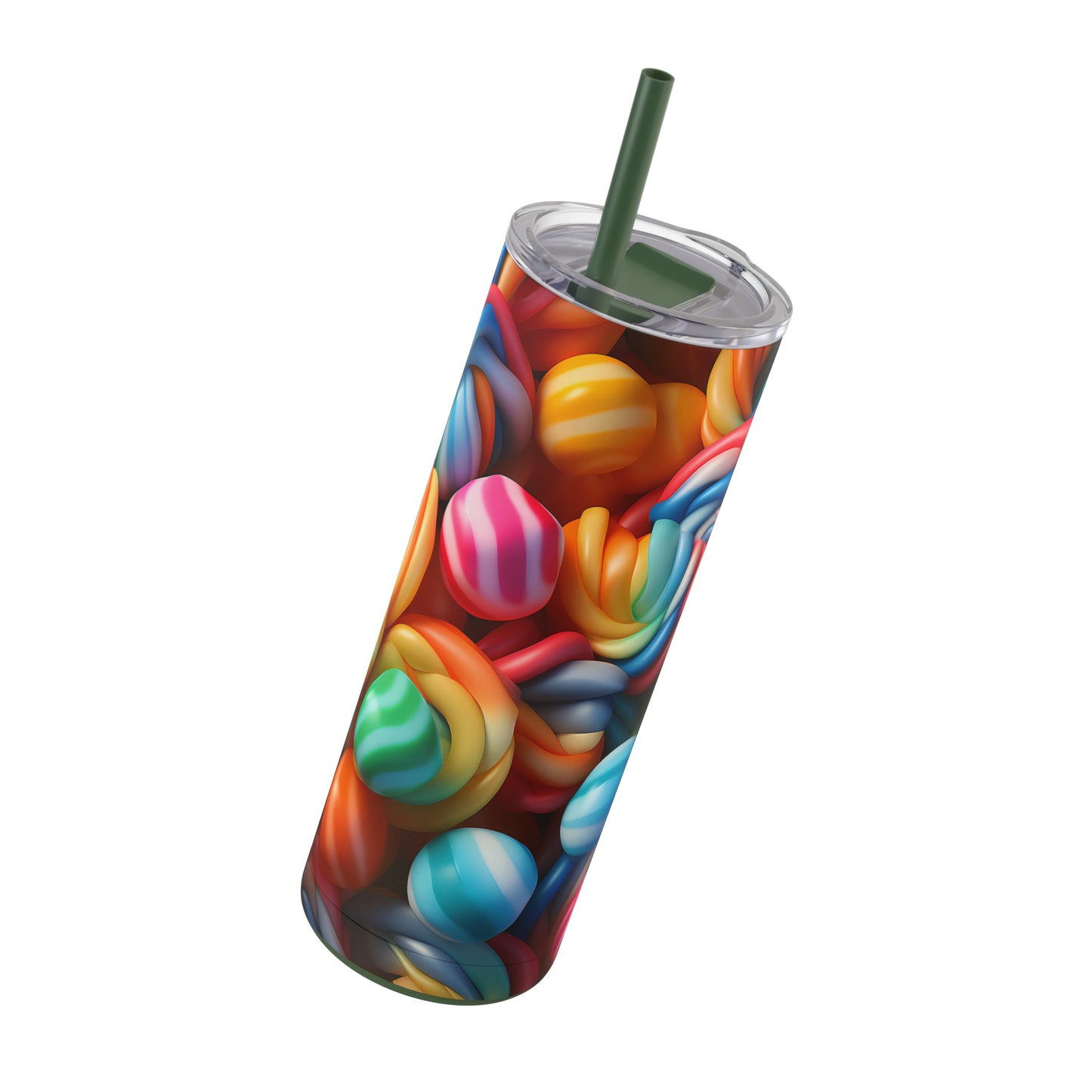 Christmas Candy Skinny Matte Tumbler, 20oz