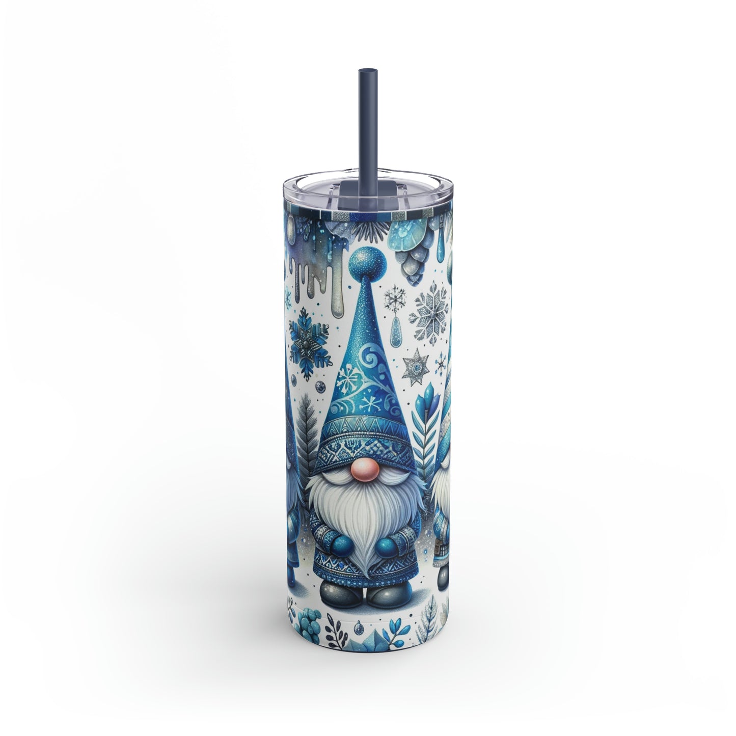 Christmas Gnomes Skinny Matte Tumbler, 20oz