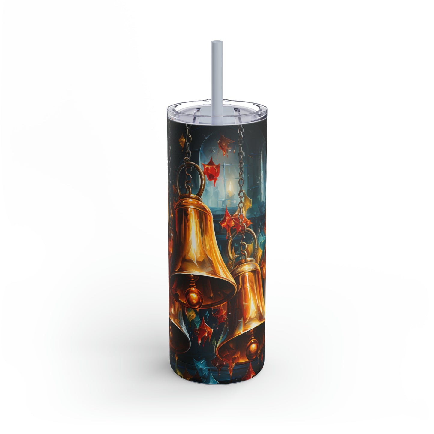 Christmas Bells Skinny Matte Tumbler, 20oz