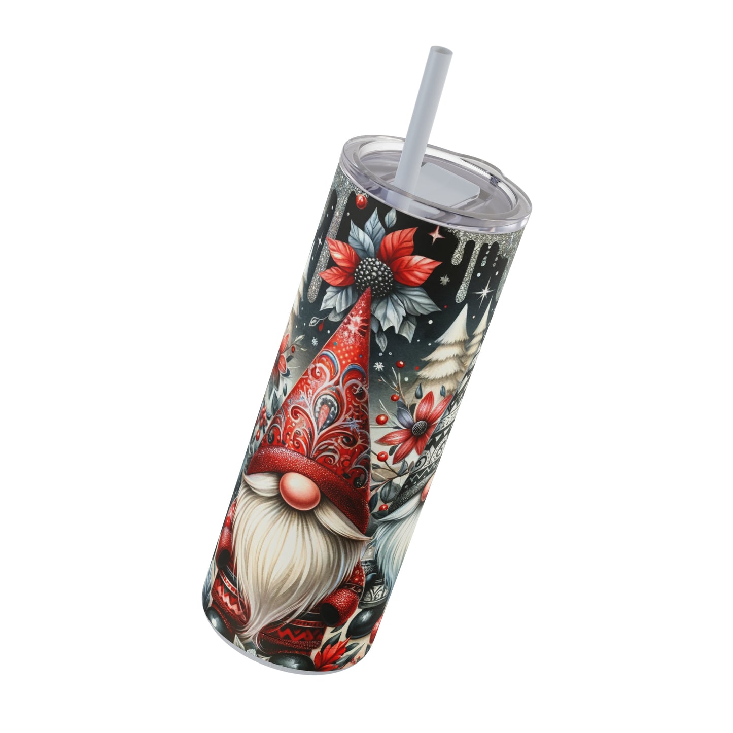 Christmas Gnomes Skinny Matte Tumbler, 20oz