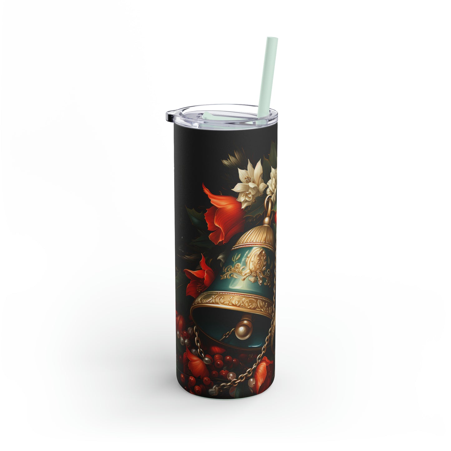 Christmas Bells Skinny Matte Tumbler, 20oz