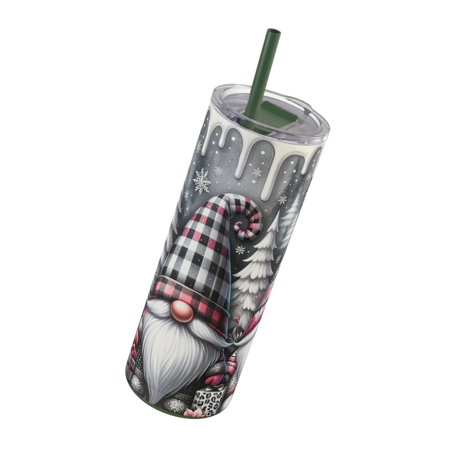 Christmas Gnomes Skinny Matte Tumbler, 20oz