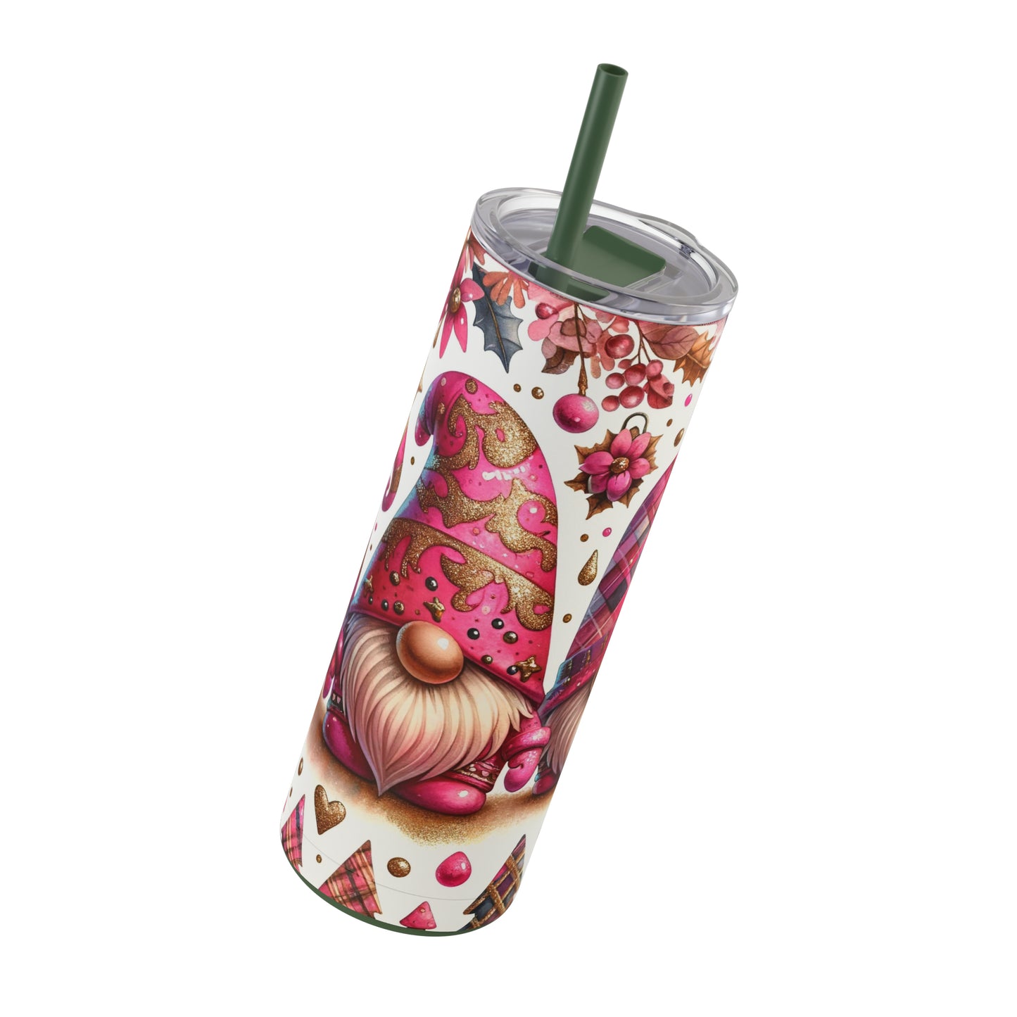 Christmas Gnomes Skinny Matte Tumbler, 20oz