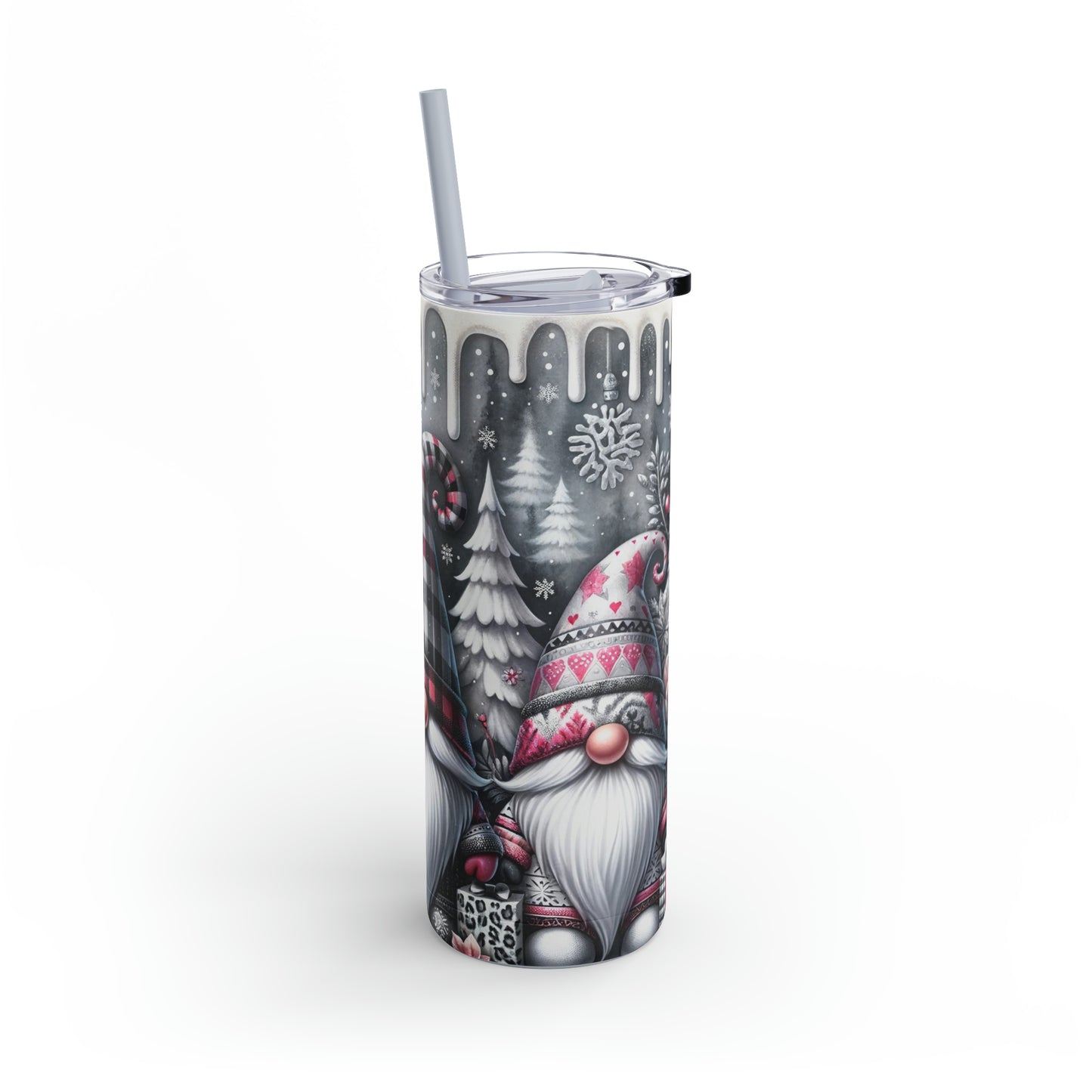 Christmas Gnomes Skinny Matte Tumbler, 20oz