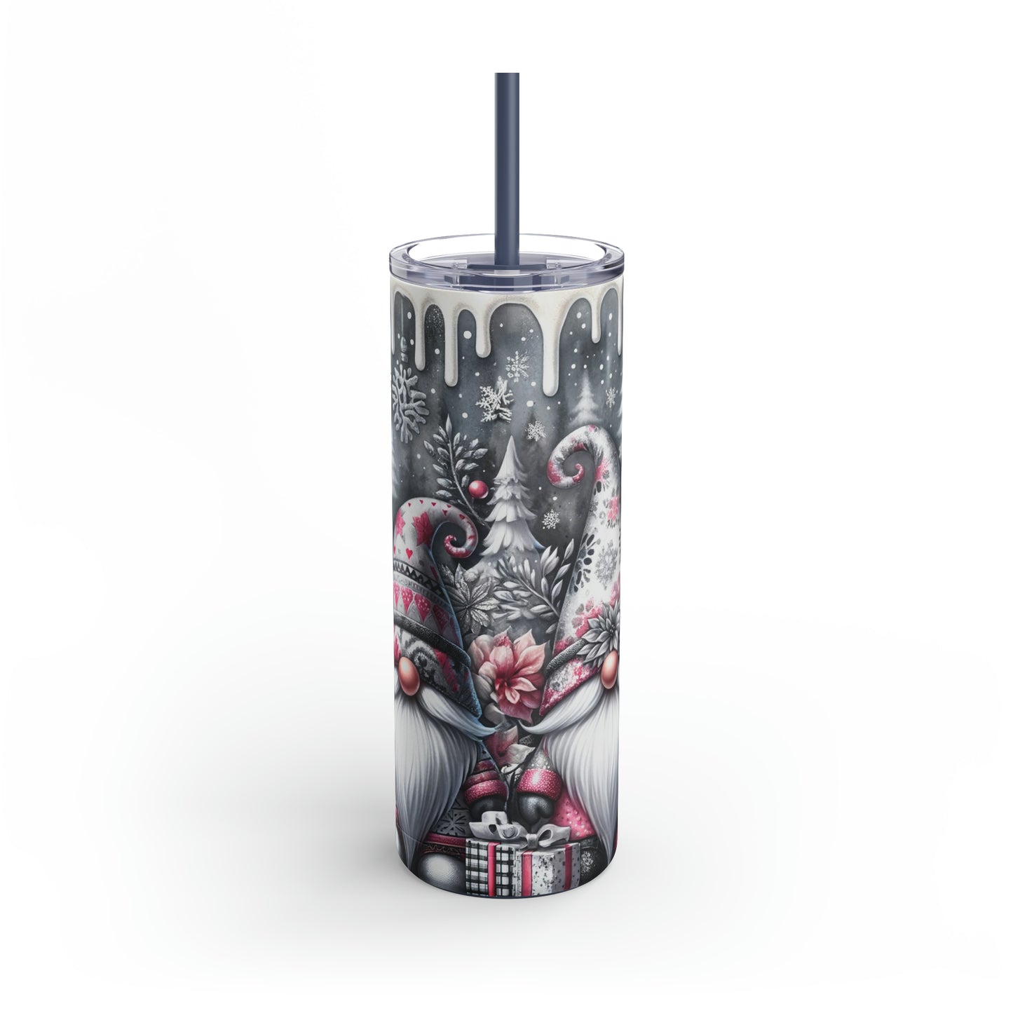 Christmas Gnomes Skinny Matte Tumbler, 20oz