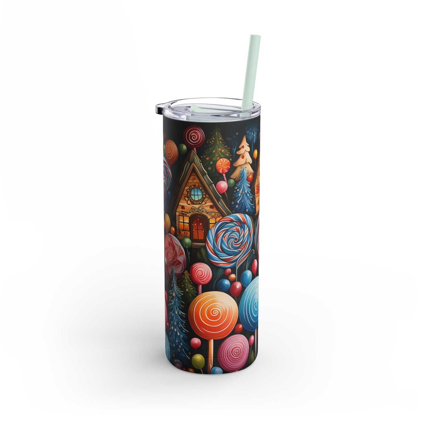 Christmas Candy Skinny Matte Tumbler, 20oz