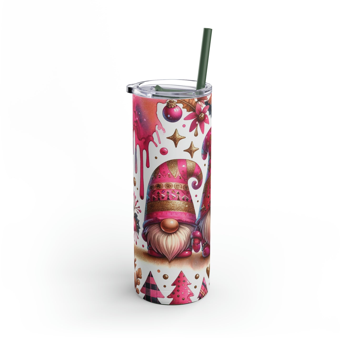 Christmas Gnomes Skinny Matte Tumbler, 20oz