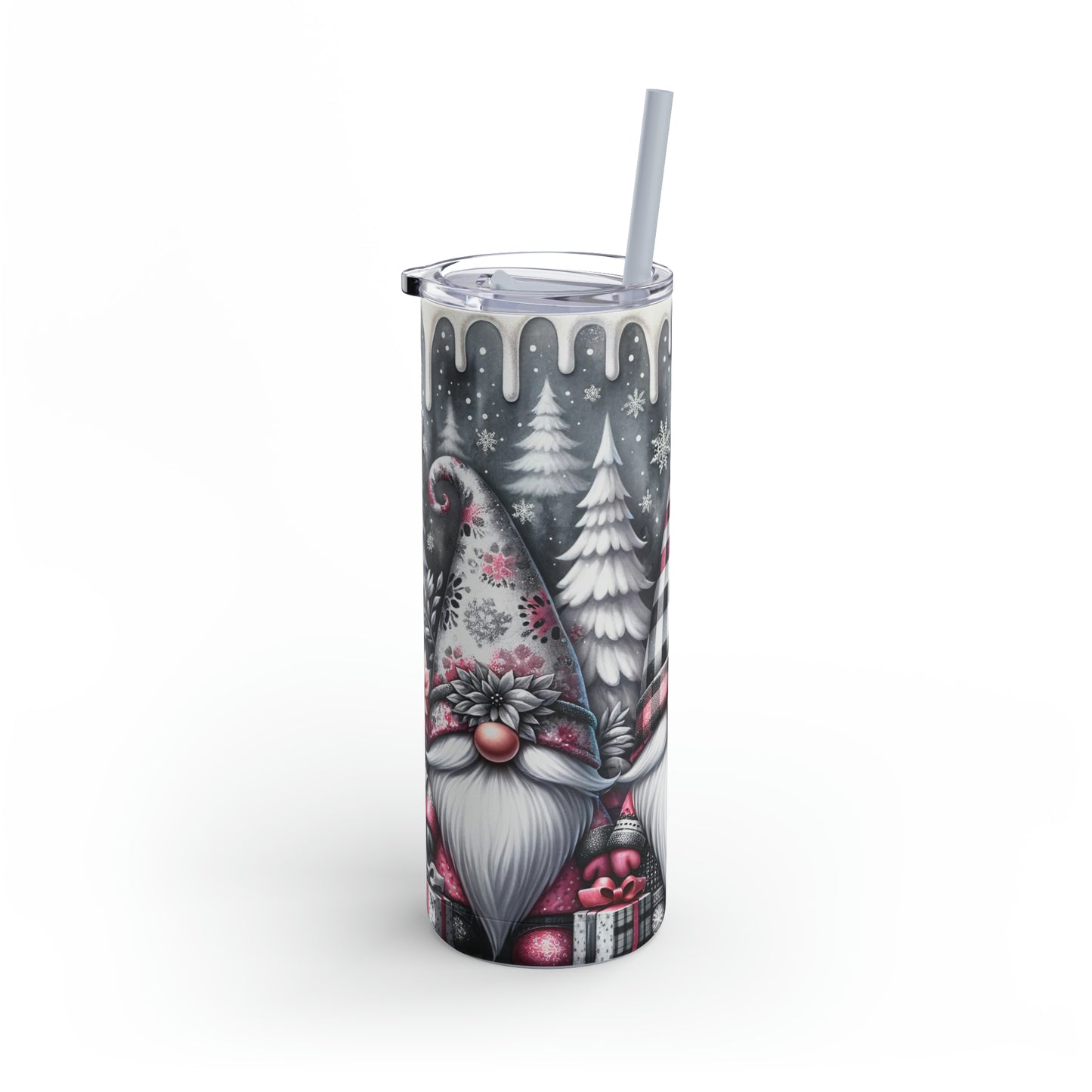 Christmas Gnomes Skinny Matte Tumbler, 20oz