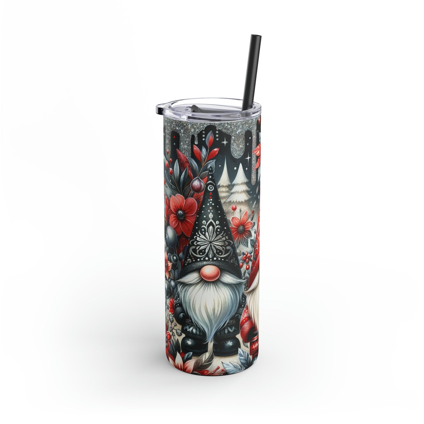 Christmas Gnomes Skinny Matte Tumbler, 20oz