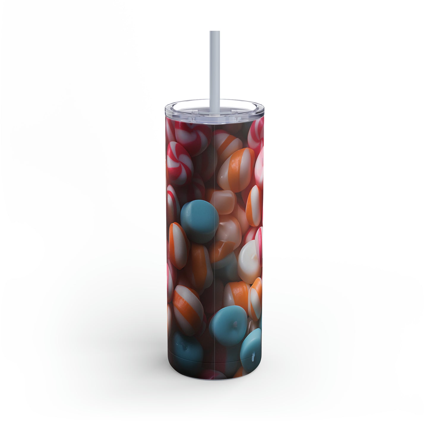 Christmas Candy Skinny Matte Tumbler, 20oz