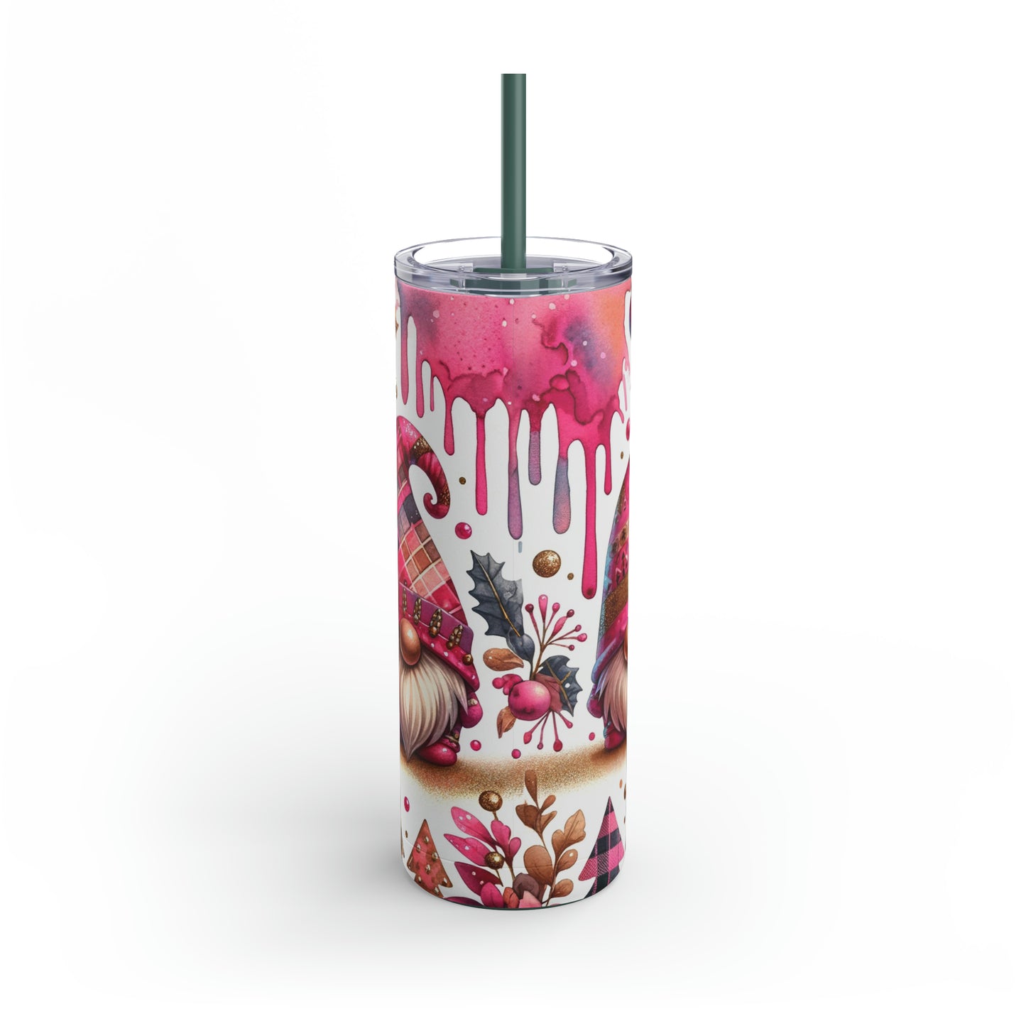 Christmas Gnomes Skinny Matte Tumbler, 20oz