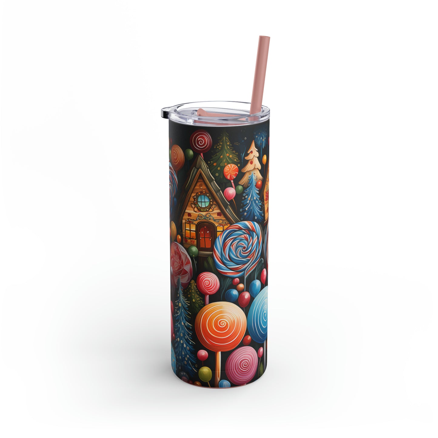 Christmas Candy Skinny Matte Tumbler, 20oz