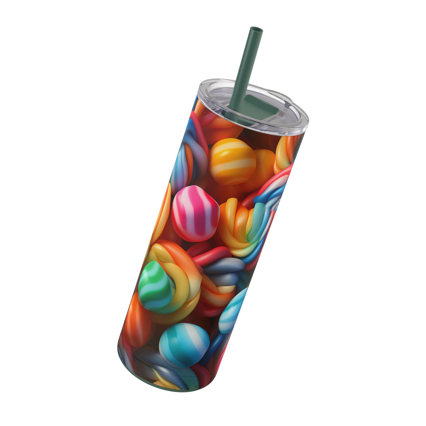 Christmas Candy Skinny Matte Tumbler, 20oz