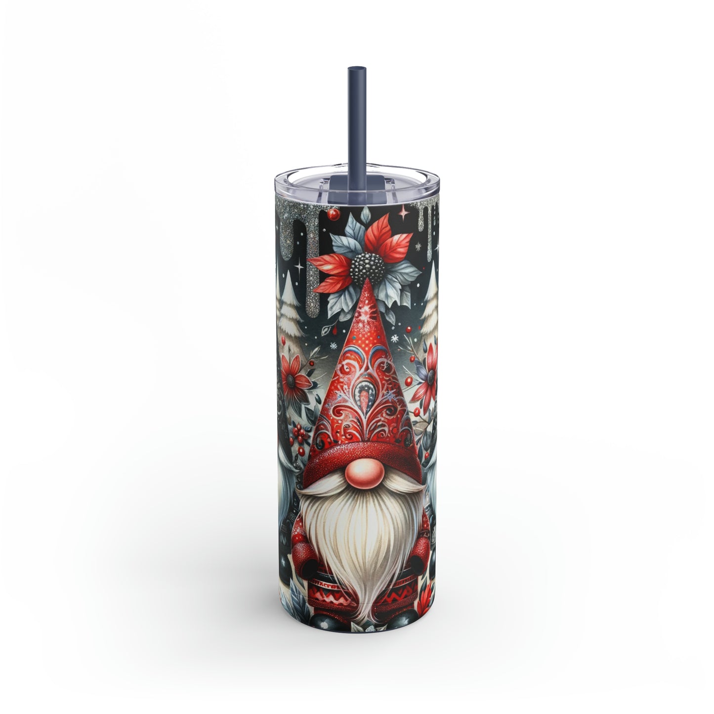 Christmas Gnomes Skinny Matte Tumbler, 20oz