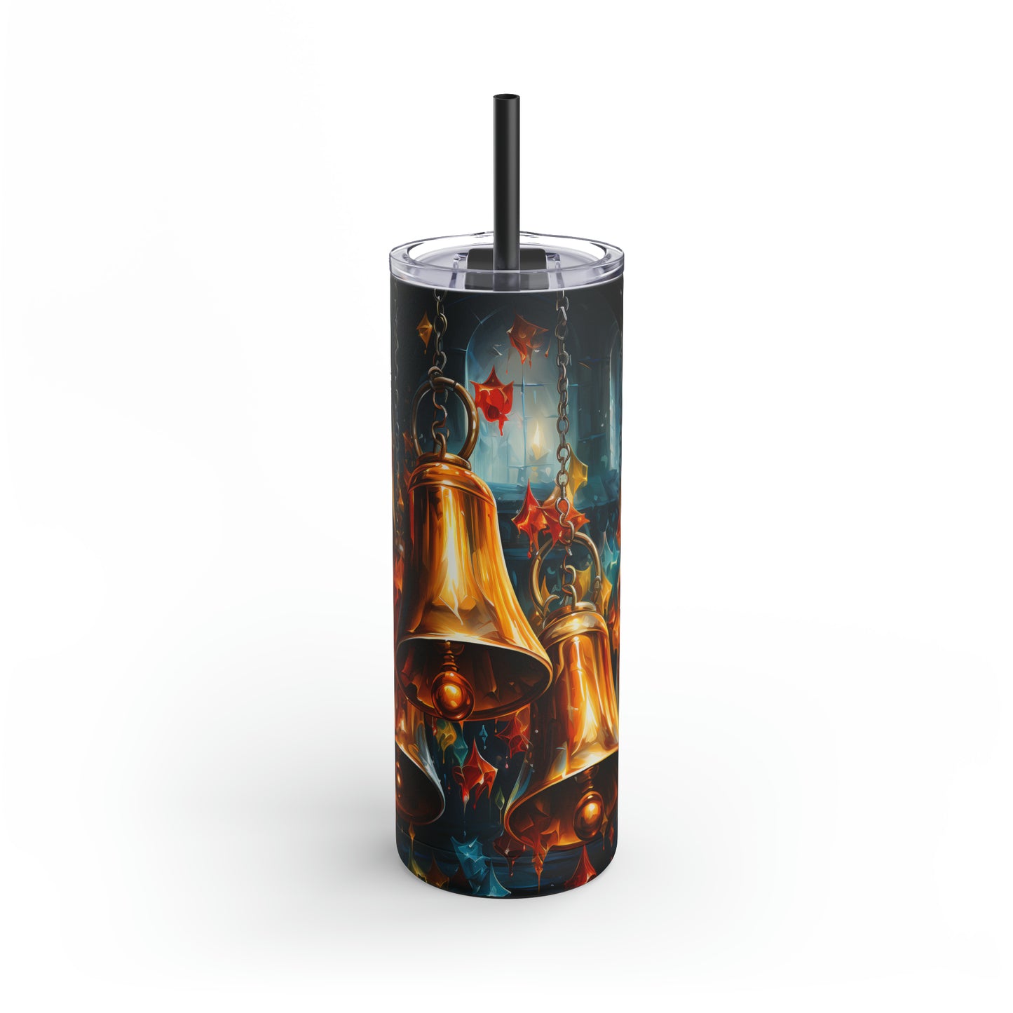 Christmas Bells Skinny Matte Tumbler, 20oz