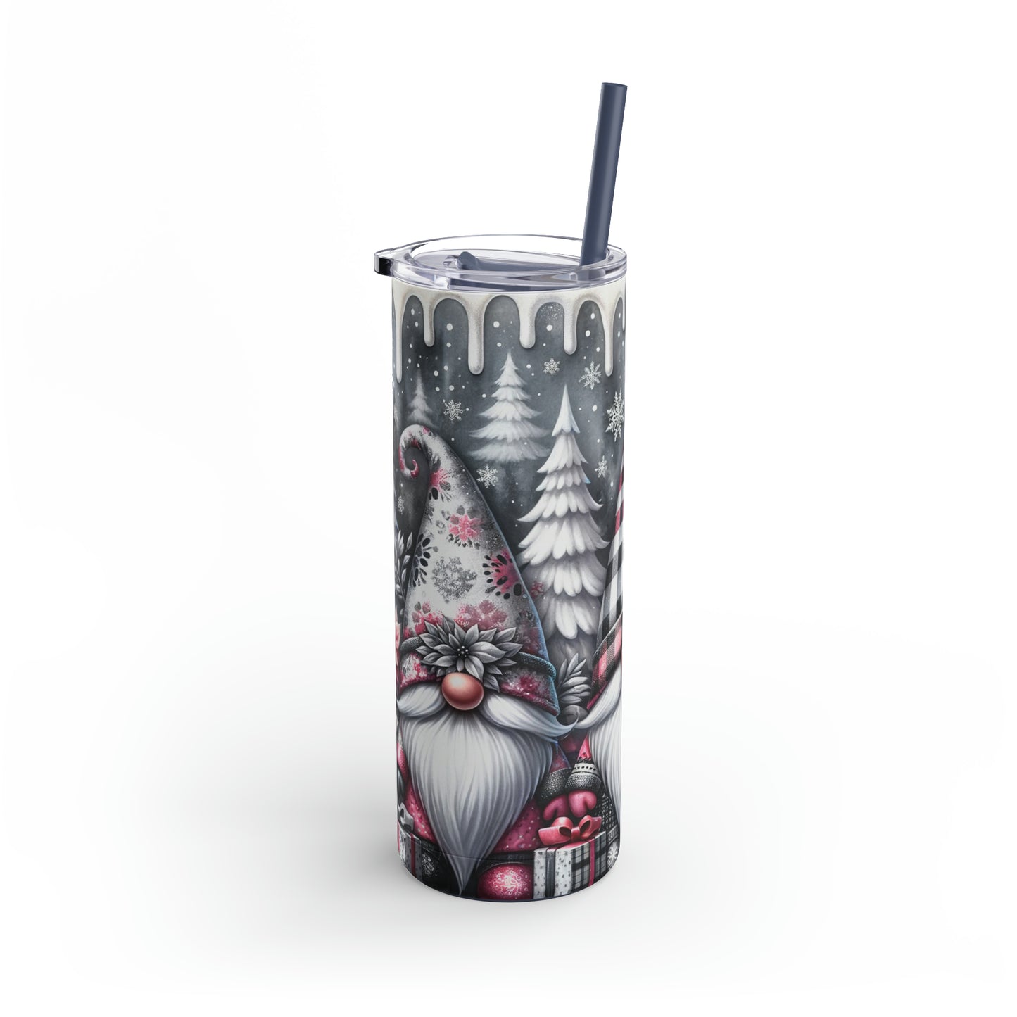 Christmas Gnomes Skinny Matte Tumbler, 20oz