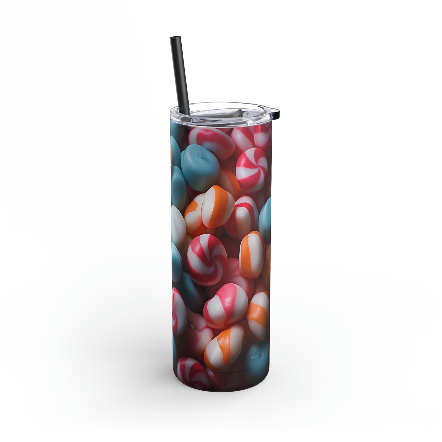 Christmas Candy Skinny Matte Tumbler, 20oz