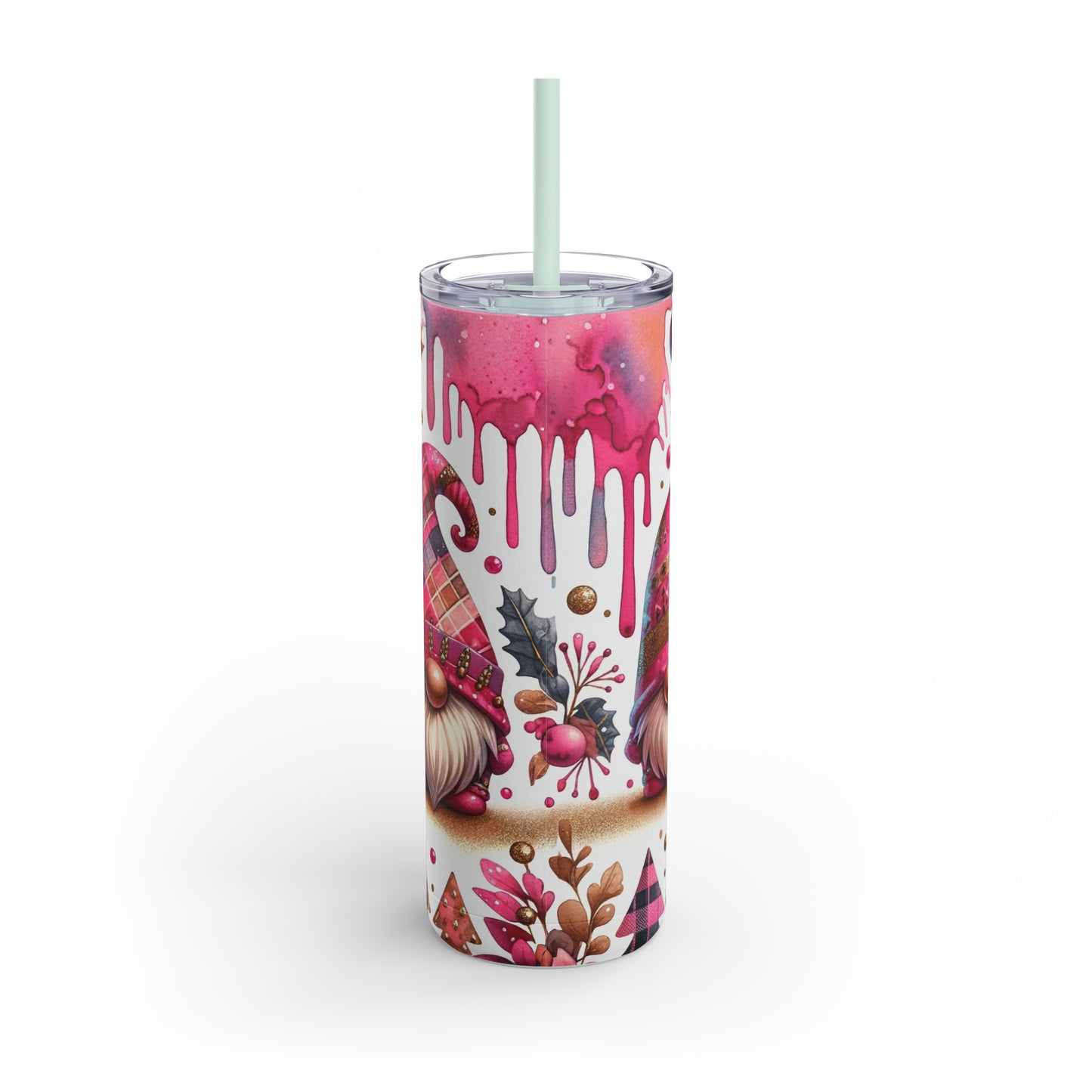 Christmas Gnomes Skinny Matte Tumbler, 20oz