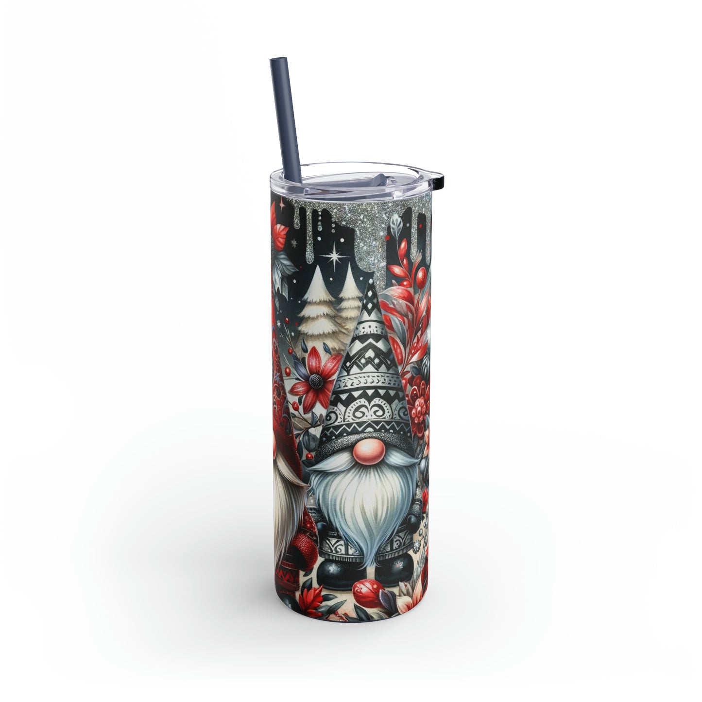 Christmas Gnomes Skinny Matte Tumbler, 20oz