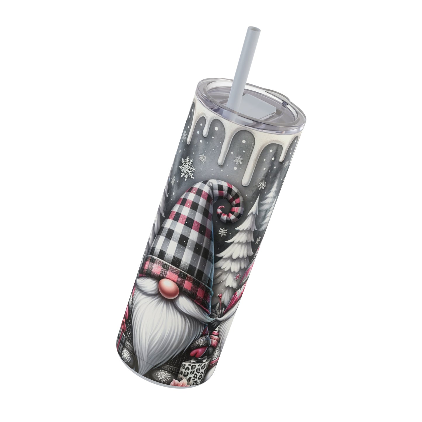 Christmas Gnomes Skinny Matte Tumbler, 20oz