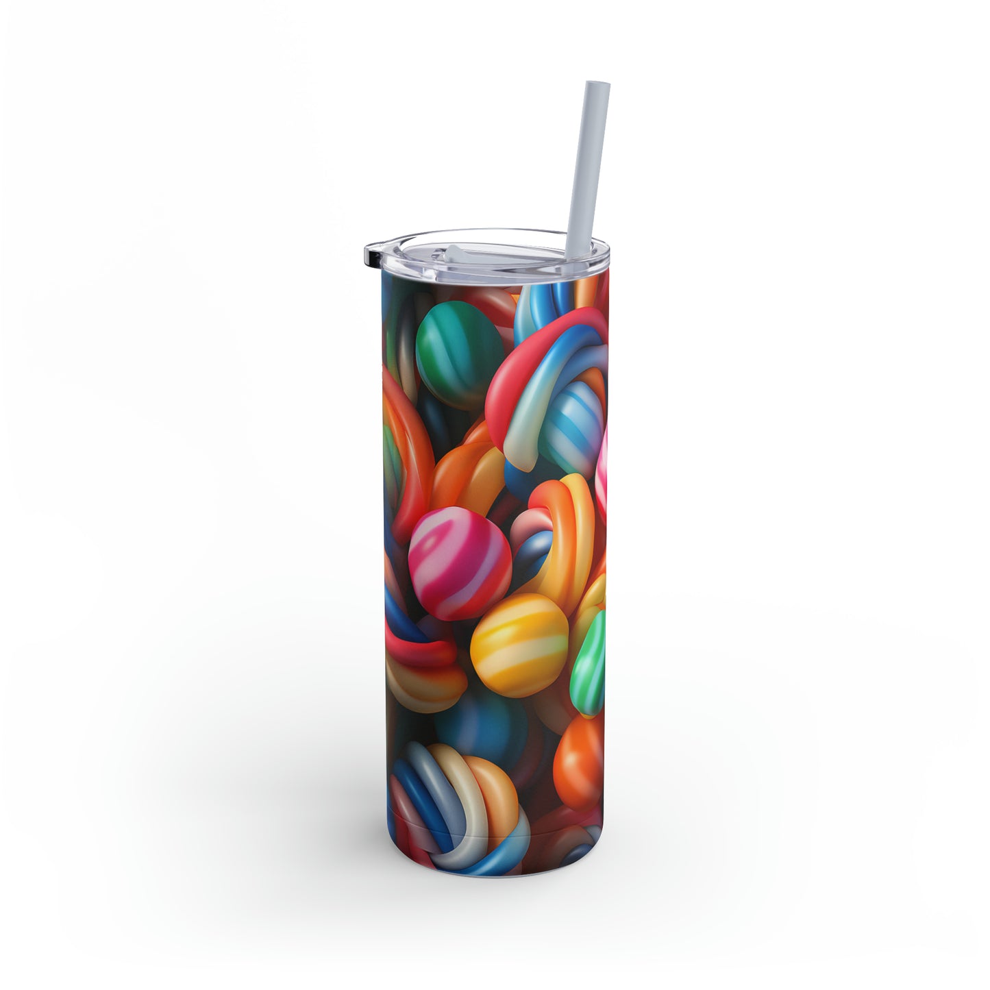 Christmas Candy Skinny Matte Tumbler, 20oz