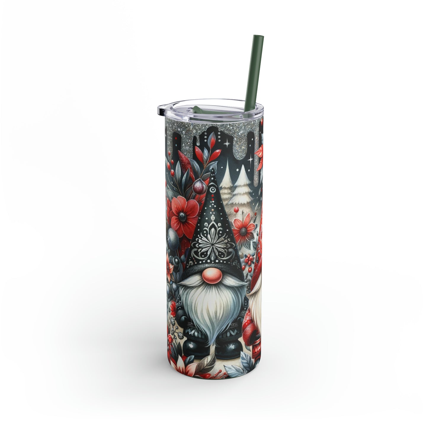 Christmas Gnomes Skinny Matte Tumbler, 20oz