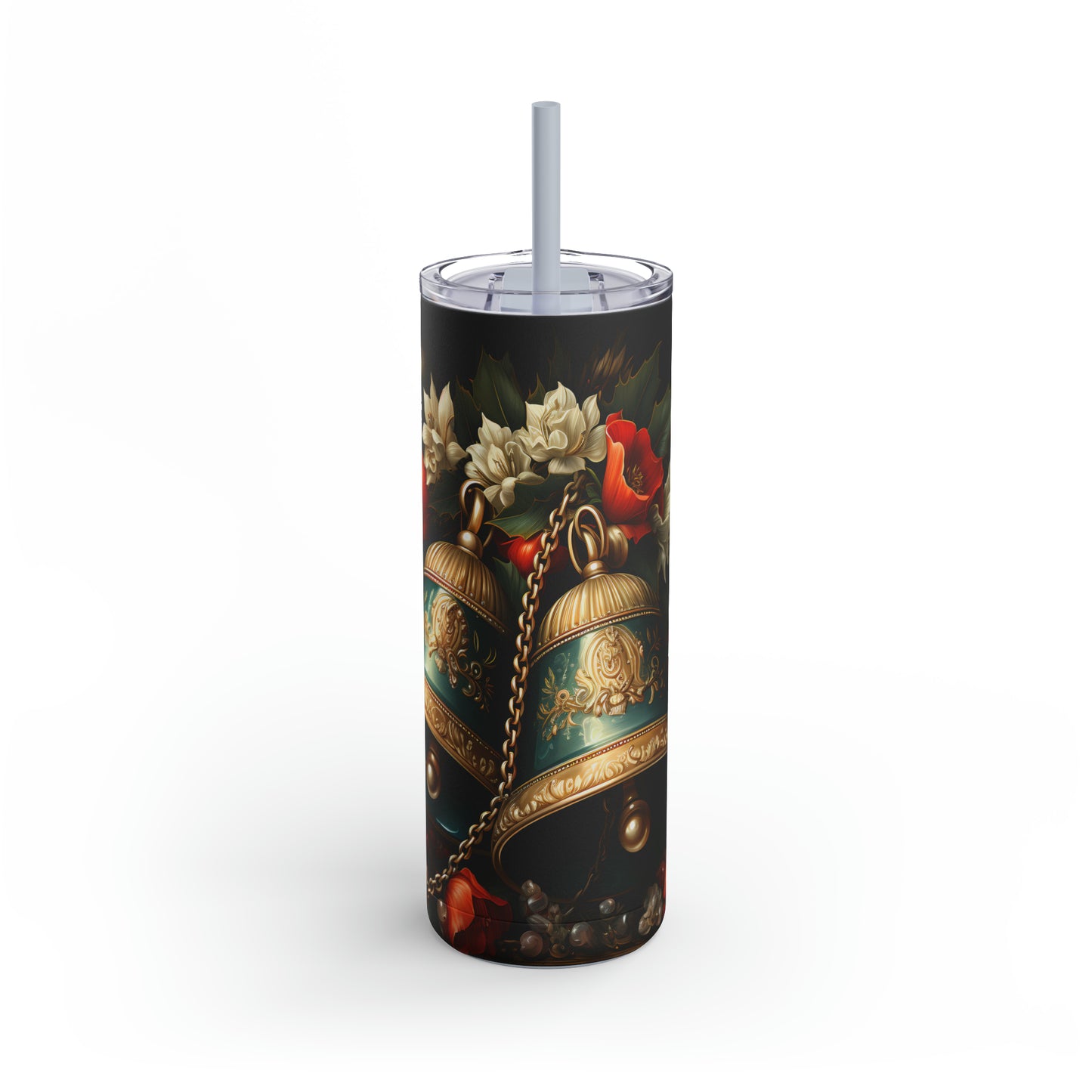 Christmas Bells Skinny Matte Tumbler, 20oz