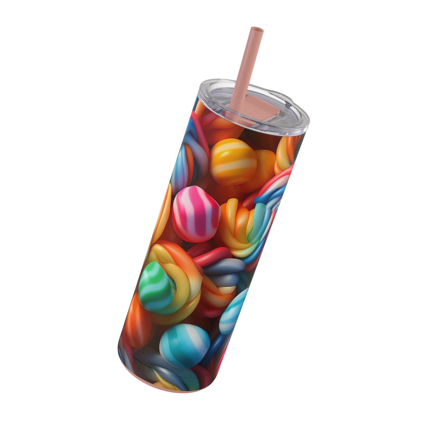 Christmas Candy Skinny Matte Tumbler, 20oz