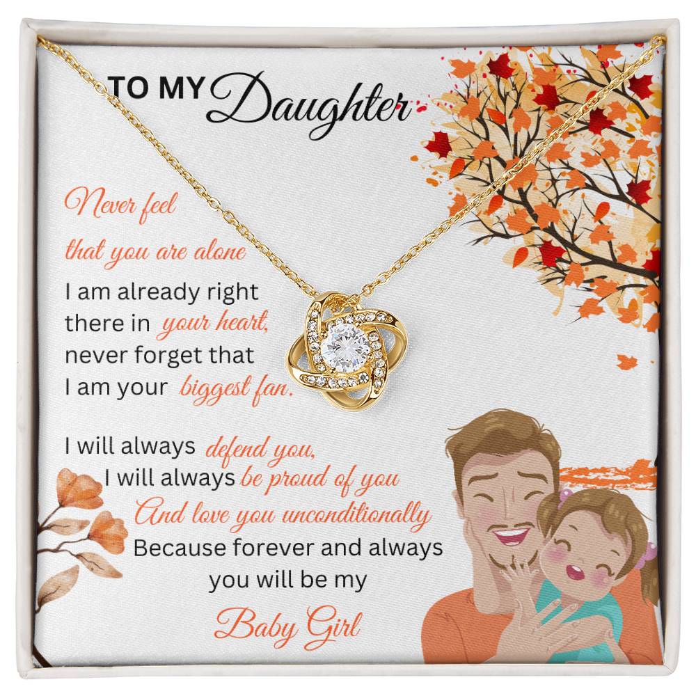 Daughter / Love Knot Necklace