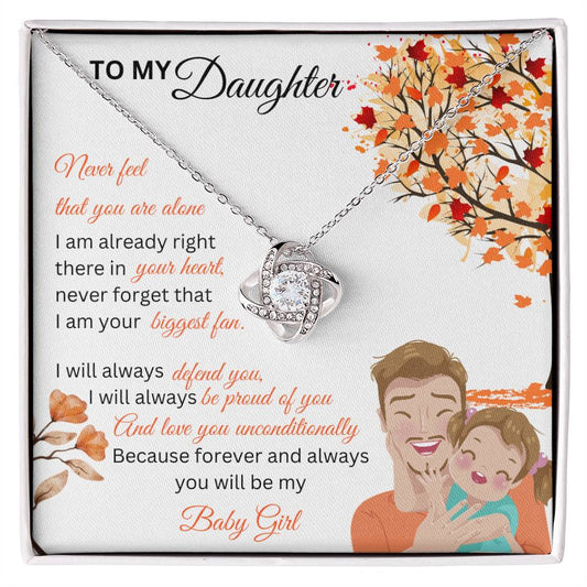 Daughter / Love Knot Necklace