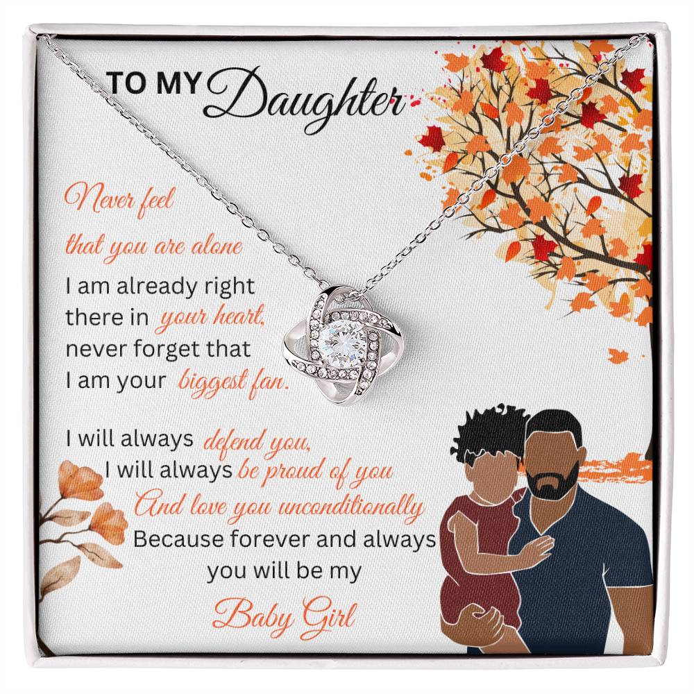 Daughter / Love Knot Necklace