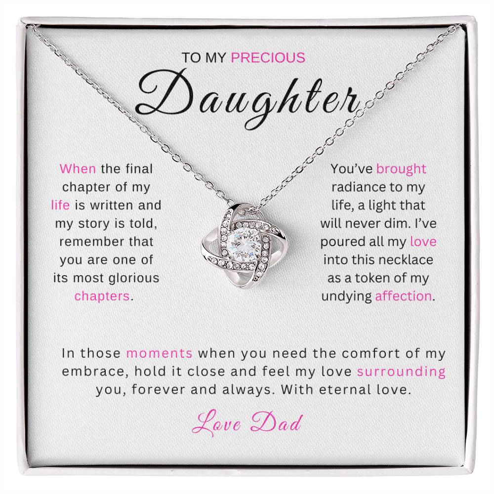 Precious Daughter - Love Knot Necklace