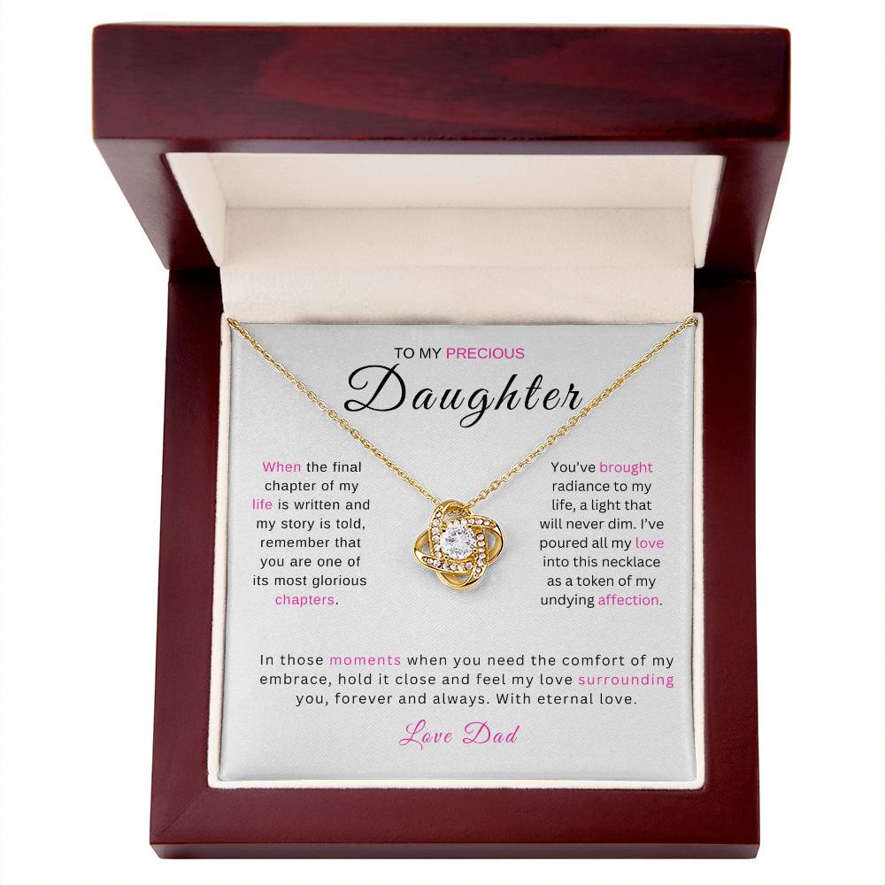 Precious Daughter - Love Knot Necklace