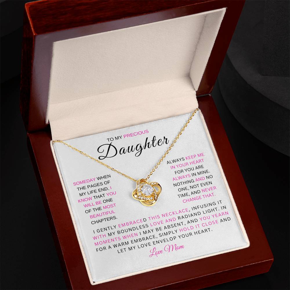 Precious Daughter / Love Knot Necklace